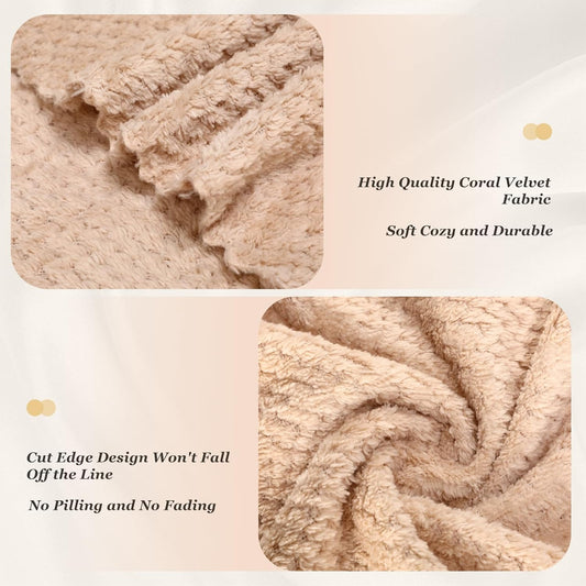 Buryeah 8 Pcs Fleece Throw Blanket Thank You Gift Inspirational Soft Coral Throw Blankets Decorative Fuzzy Lightweight Coral Blanket for Bed Couch Office Sofa Women Men, 39'' x 59'', 8 Colors