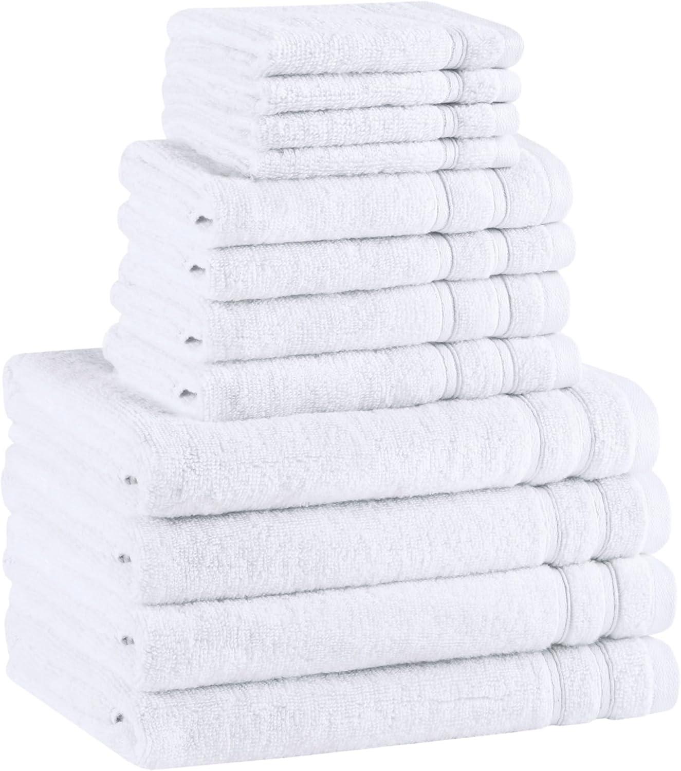 Comfort Spaces Luxury Bath Towel Set - 12 piece Set, Quick Dry, 4 Hand Towels, 4 Washcloths, 4 Large Bath Towels, 100% Cotton, Zero Twist, Soft, Lightweight, Dark Grey