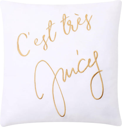 Juicy Couture Cabana Stripe Reversible Bedding Set - Queen/Full Size - Black and Hot Pink Stripe Print – 6 Piece Set – Includes 1 90" x 90" Comforter, 3 Decorative Pillows, 2 Shams