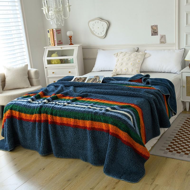 UKELER Sherpa Fleece Blanket 60 × 80 inch, Ultra Soft Twin Size Throw Blanket for All Season, Cozy Plush Floral Throw Blanket for Bed Couch Sofa Office Camping, Off-White