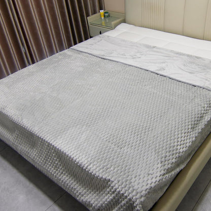 Water Resistant Blanket for Bed Couch Sofa, 60"x80" Reversible & Washable Microfiber Blanket, Queen Size Waterproof Throw, Pet Friendly & Leakproof (Peachy Pink/Peach Cream)