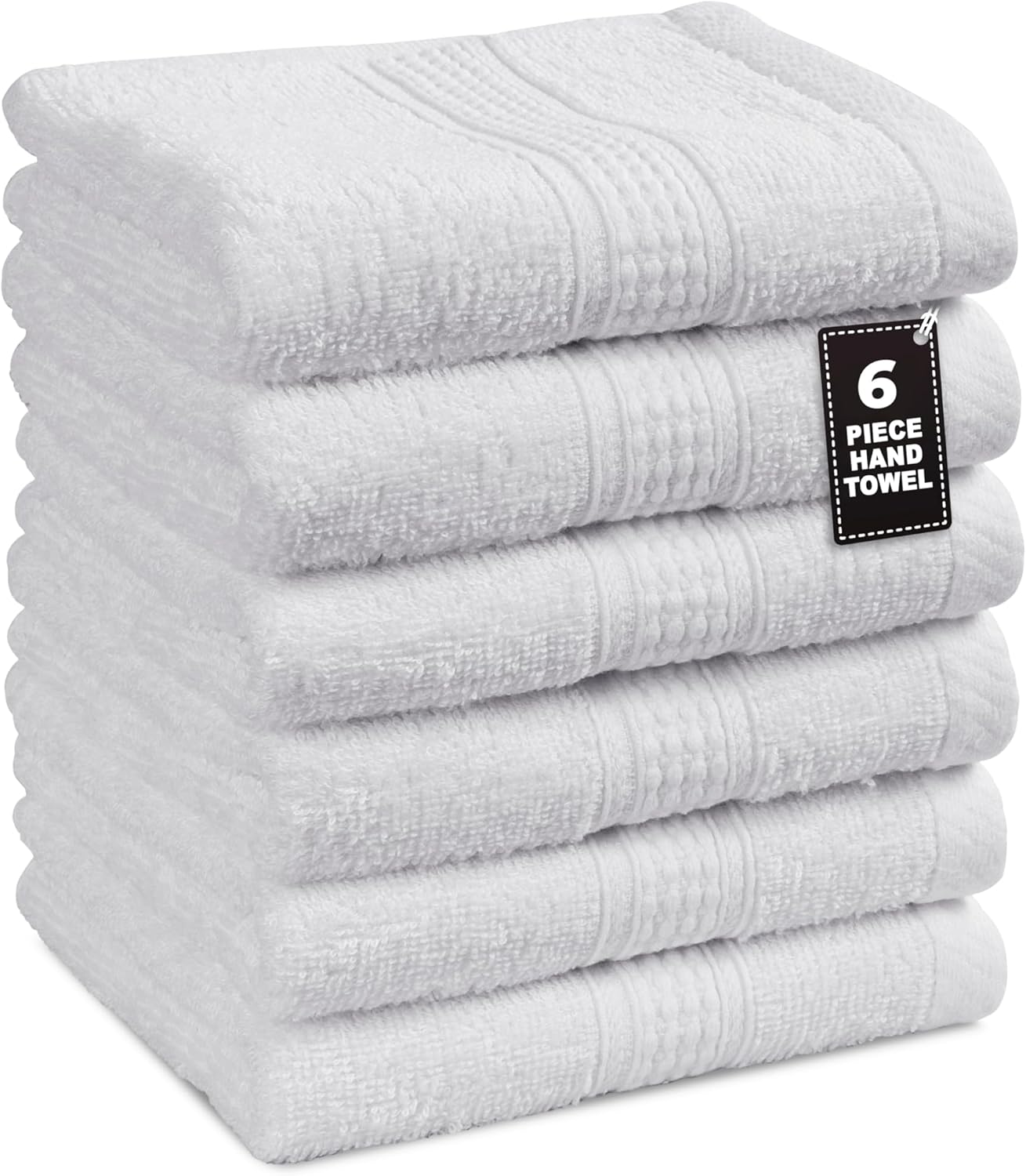 LANE LINEN 100% Cotton Bath Towels Set - 24 PCs - Durable, Quick Dry, Super Soft & Highly Absorbent - 4 Bath, 4 Fingertip, 6 Hand Towels, 8 Washcloths, 2 Bath Sheets - Perfect Family Set - Cool Grey