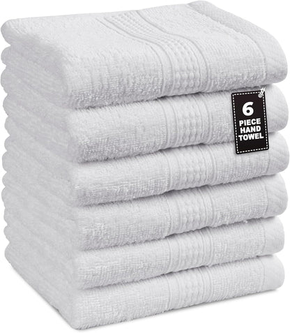 LANE LINEN 100% Cotton Bath Towels Set - 24 PCs - Durable, Quick Dry, Super Soft & Highly Absorbent - 4 Bath, 4 Fingertip, 6 Hand Towels, 8 Washcloths, 2 Bath Sheets - Perfect Family Set - Cool Grey