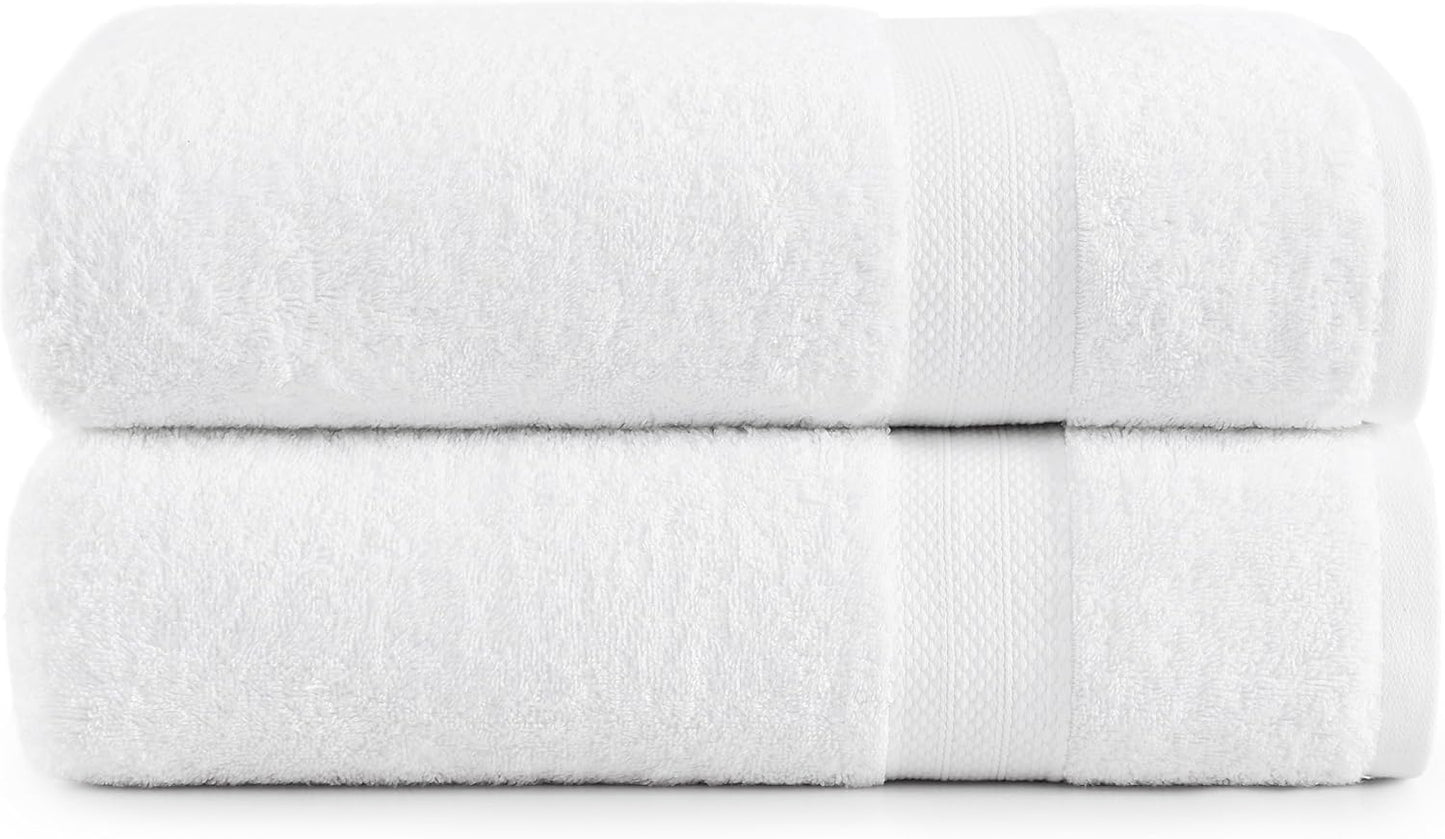 LANE LINEN 100% Cotton Bath Towels Set - 24 PCs - Durable, Quick Dry, Super Soft & Highly Absorbent - 4 Bath, 4 Fingertip, 6 Hand Towels, 8 Washcloths, 2 Bath Sheets - Perfect Family Set - Cool Grey