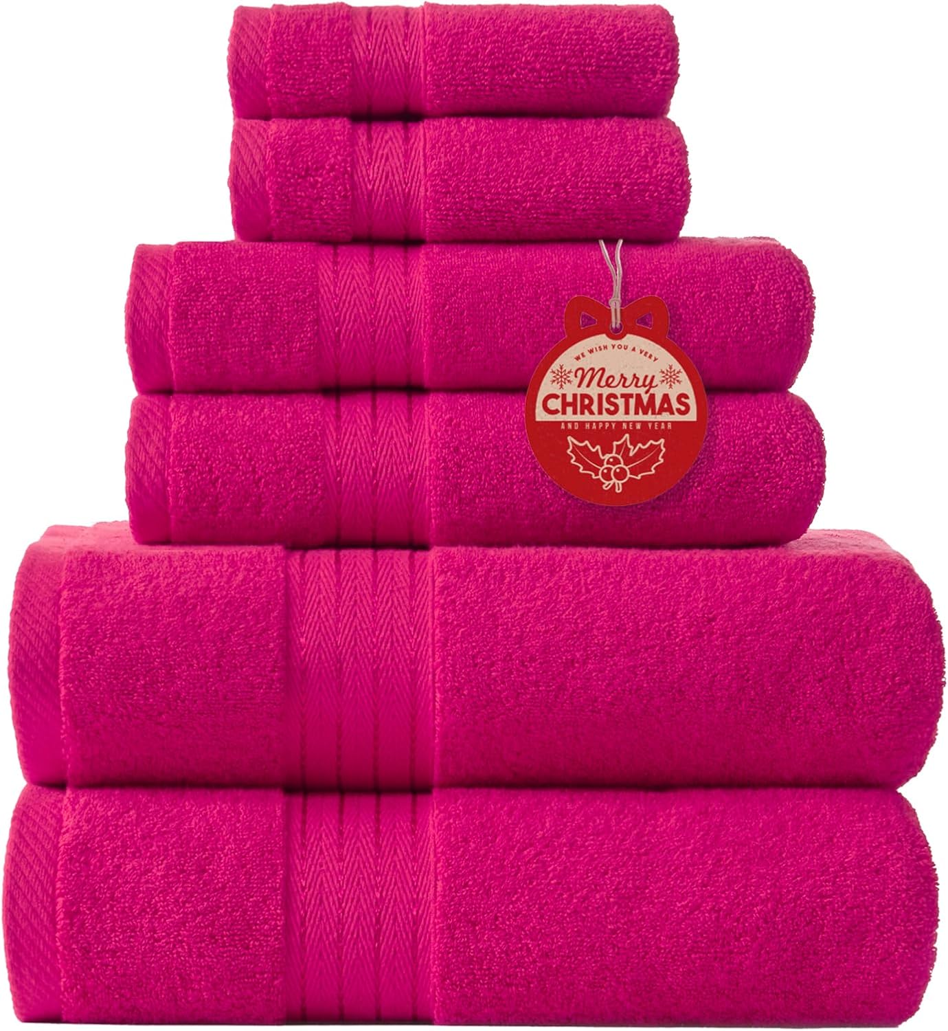 COZYART Burnt Orange Bath Towel Set for Bathroom Turkish Cotton Thick Soft Absorbent Durable 650 GSM Towel Sets of 6, 2 Large Bath Towels, 2 Hand Towels, 2 Washclothes