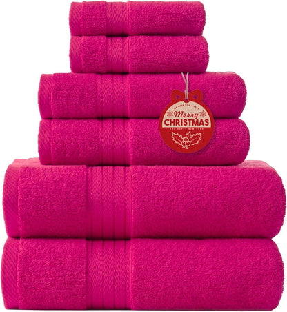 COZYART Burnt Orange Bath Towel Set for Bathroom Turkish Cotton Thick Soft Absorbent Durable 650 GSM Towel Sets of 6, 2 Large Bath Towels, 2 Hand Towels, 2 Washclothes