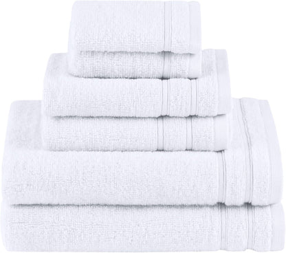 Comfort Spaces Luxury Bath Towel Set - 12 piece Set, Quick Dry, 4 Hand Towels, 4 Washcloths, 4 Large Bath Towels, 100% Cotton, Zero Twist, Soft, Lightweight, Dark Grey