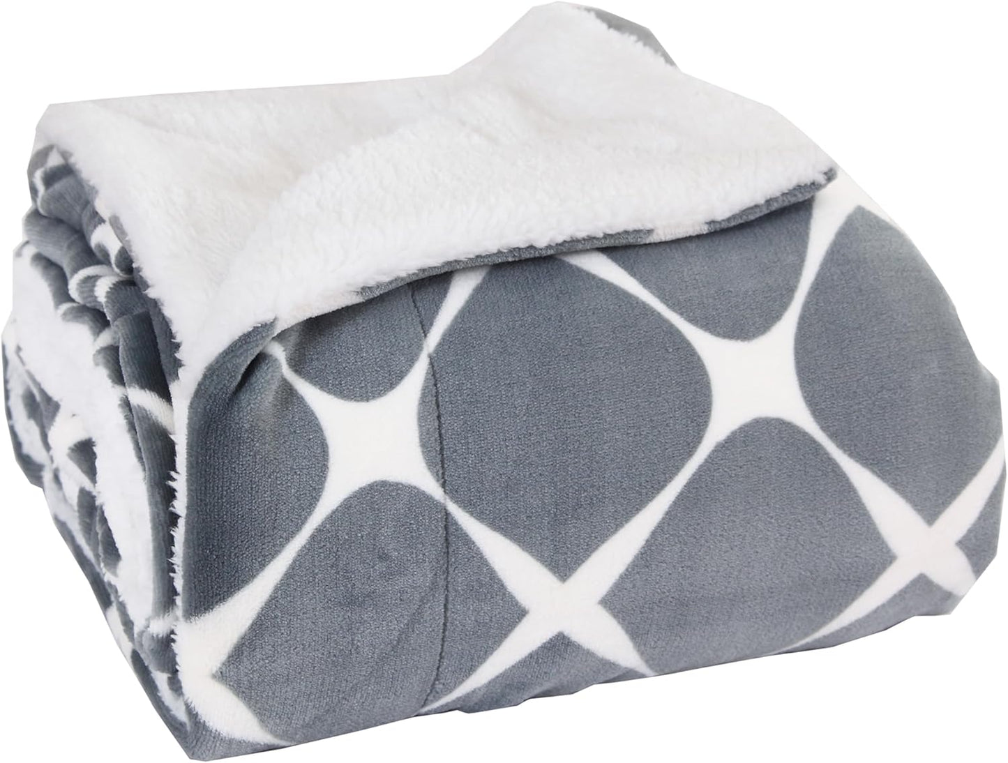 Elegant Comfort Ultra Soft Reversible Flannel Sherpa Blanket - Cozy Silky Fleece Throw for Couch, Bed - Plush Fuzzy Warm Winter Blanket for Gift, King, Coral