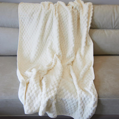 Water Resistant Blanket for Bed Couch Sofa, 60"x80" Reversible & Washable Microfiber Blanket, Queen Size Waterproof Throw, Pet Friendly & Leakproof (Peachy Pink/Peach Cream)