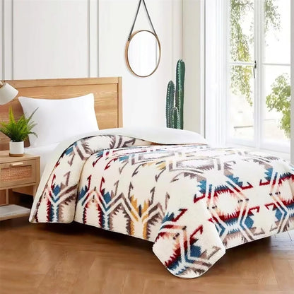 UKELER Sherpa Fleece Blanket 60 × 80 inch, Ultra Soft Twin Size Throw Blanket for All Season, Cozy Plush Floral Throw Blanket for Bed Couch Sofa Office Camping, Off-White