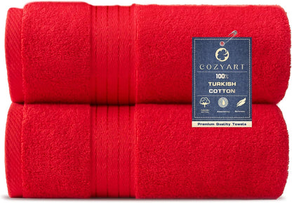 COZYART Burnt Orange Bath Towel Set for Bathroom Turkish Cotton Thick Soft Absorbent Durable 650 GSM Towel Sets of 6, 2 Large Bath Towels, 2 Hand Towels, 2 Washclothes