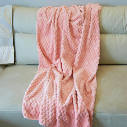 Water Resistant Blanket for Bed Couch Sofa, 60"x80" Reversible & Washable Microfiber Blanket, Queen Size Waterproof Throw, Pet Friendly & Leakproof (Peachy Pink/Peach Cream)