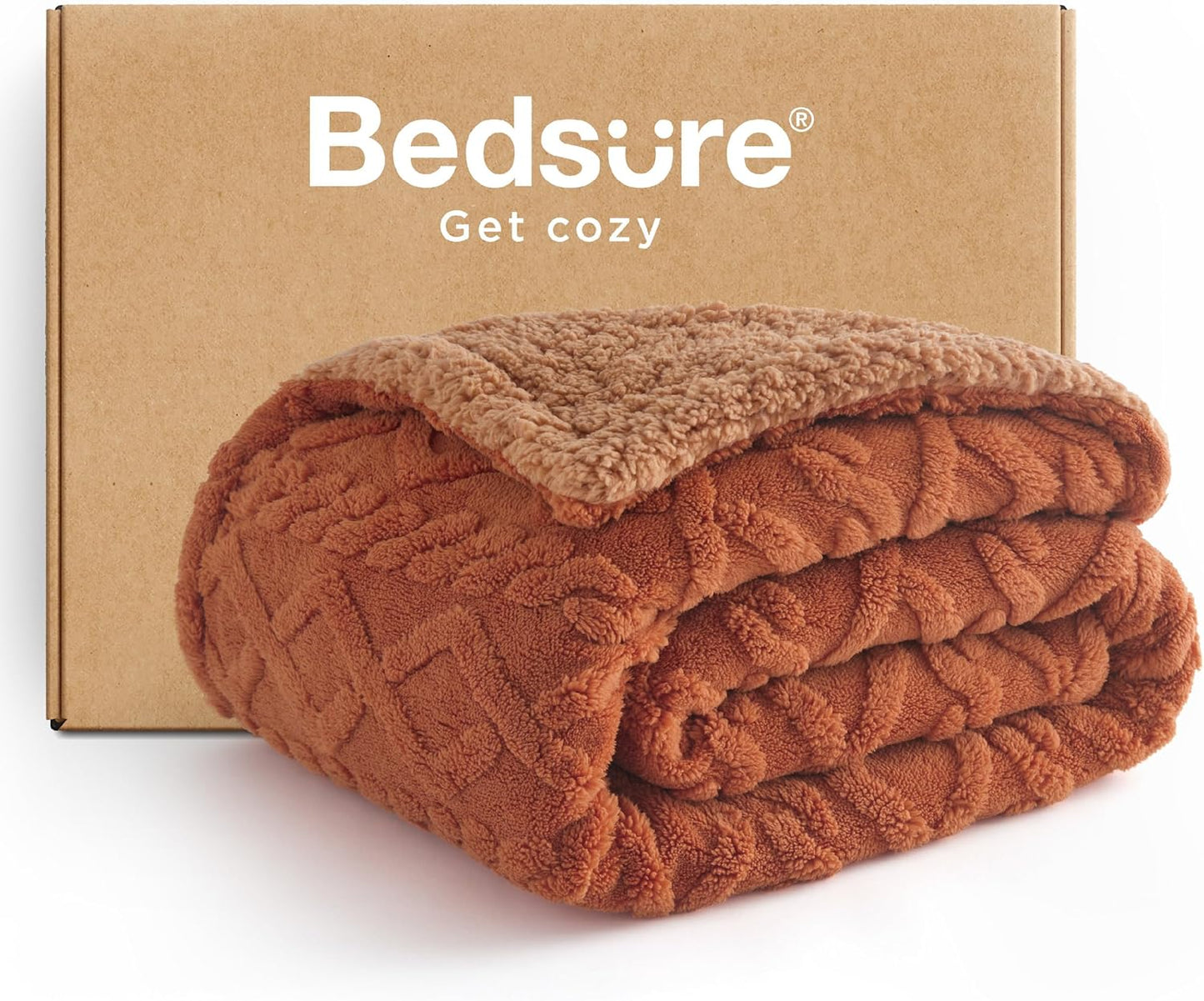 Bedsure Gentlesoft Sherpa King Size Blanket for Bed- Fleece Fluffy & Cozy Cable Jacquard Tufted for Women Gift, Thick and Warm Christmas Blanket for Winter, Black, 108x90 Inches