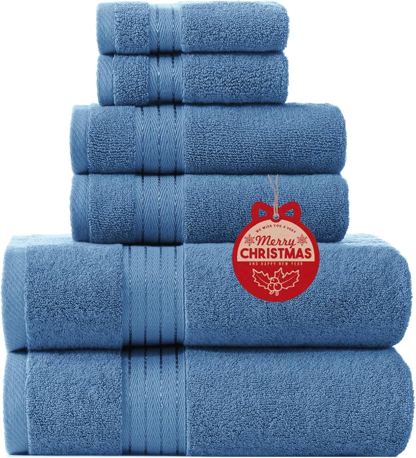 COZYART Burnt Orange Bath Towel Set for Bathroom Turkish Cotton Thick Soft Absorbent Durable 650 GSM Towel Sets of 6, 2 Large Bath Towels, 2 Hand Towels, 2 Washclothes