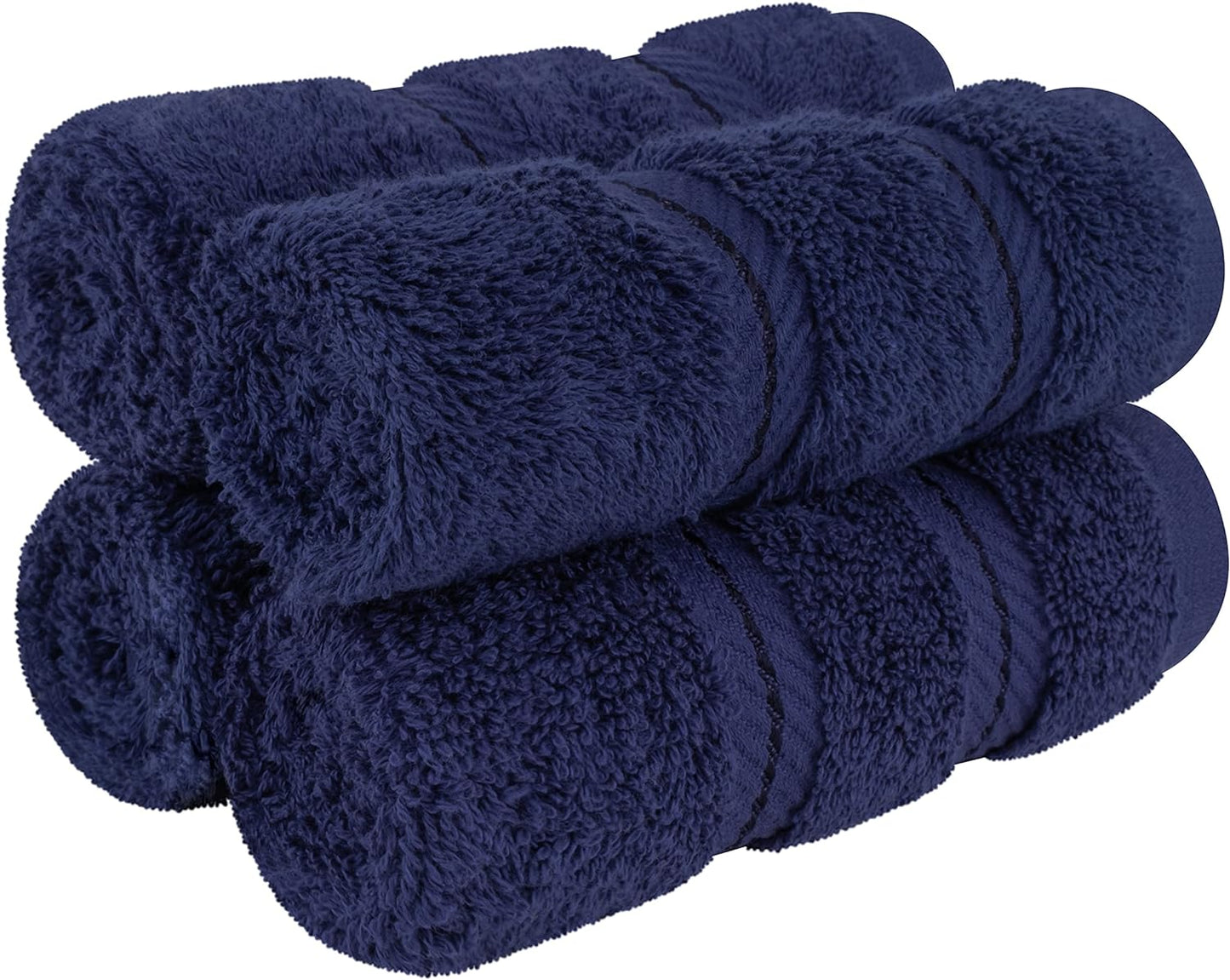 American Soft Linen Luxury 6 Piece Towel Set, 2 Bath Towels 2 Hand Towel 2 Washcloths, 600 GSM 100% Cotton Turkish Towels for Bathroom, Black Towel Sets