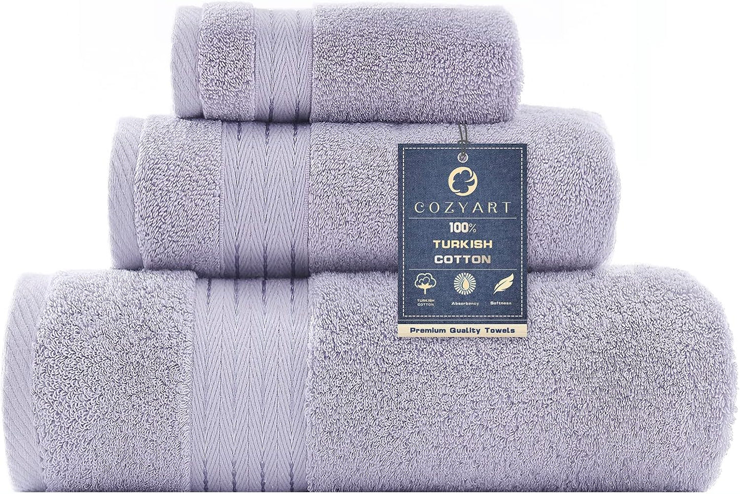 COZYART Burnt Orange Bath Towel Set for Bathroom Turkish Cotton Thick Soft Absorbent Durable 650 GSM Towel Sets of 6, 2 Large Bath Towels, 2 Hand Towels, 2 Washclothes