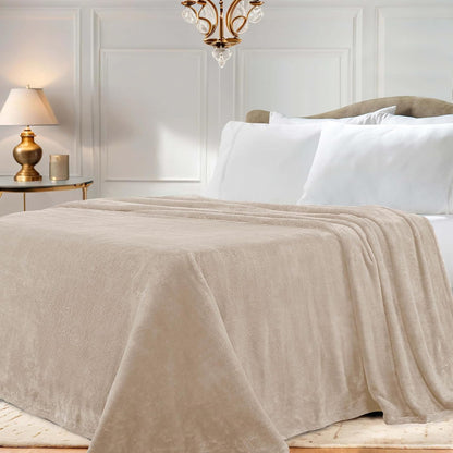 Superior Classic Solid Fleece Blanket, Thick, Cozy, Warm Blankets, Velvety Soft Plush Bedding and Sofa Throw, Cute Bedroom Decor, Fuzzy Cover, Medium Weight Comfort Essentials, King, Coral