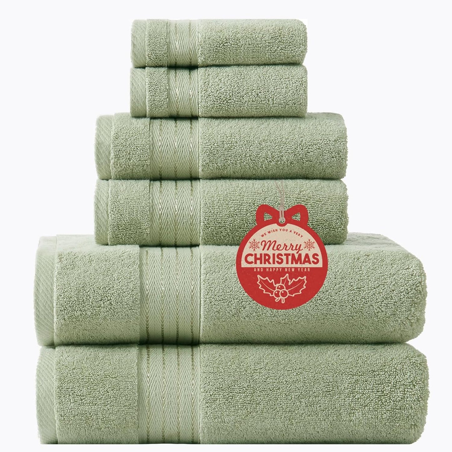 COZYART Burnt Orange Bath Towel Set for Bathroom Turkish Cotton Thick Soft Absorbent Durable 650 GSM Towel Sets of 6, 2 Large Bath Towels, 2 Hand Towels, 2 Washclothes