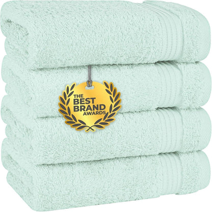 Cotton Paradise 6 Piece Towel Set, 100% Cotton Soft Absorbent Turkish Towels for Bathroom, 2 Bath Towels 2 Hand Towels 2 Washcloths, Beige Towel Set
