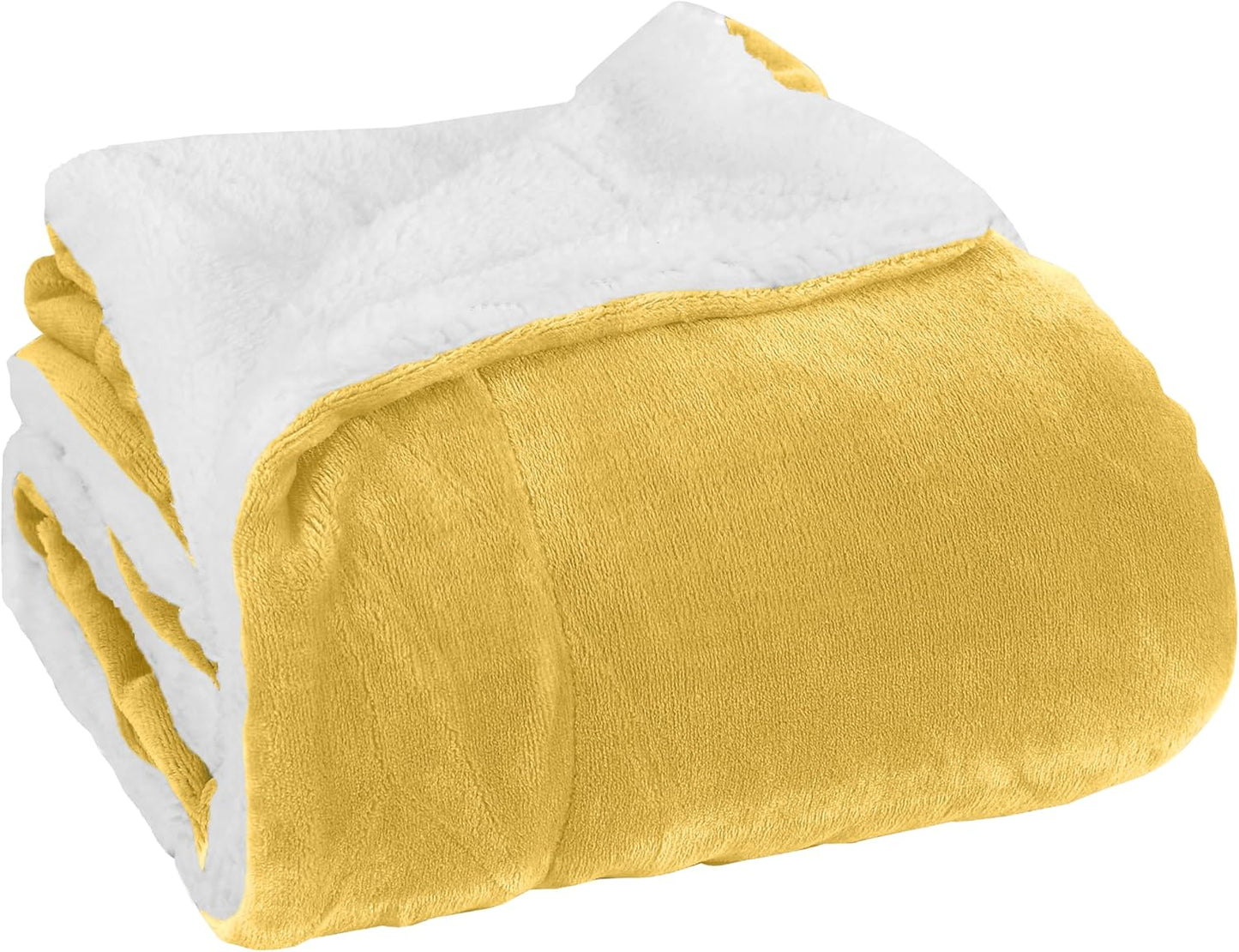 Elegant Comfort Ultra Soft Reversible Flannel Sherpa Blanket - Cozy Silky Fleece Throw for Couch, Bed - Plush Fuzzy Warm Winter Blanket for Gift, King, Coral