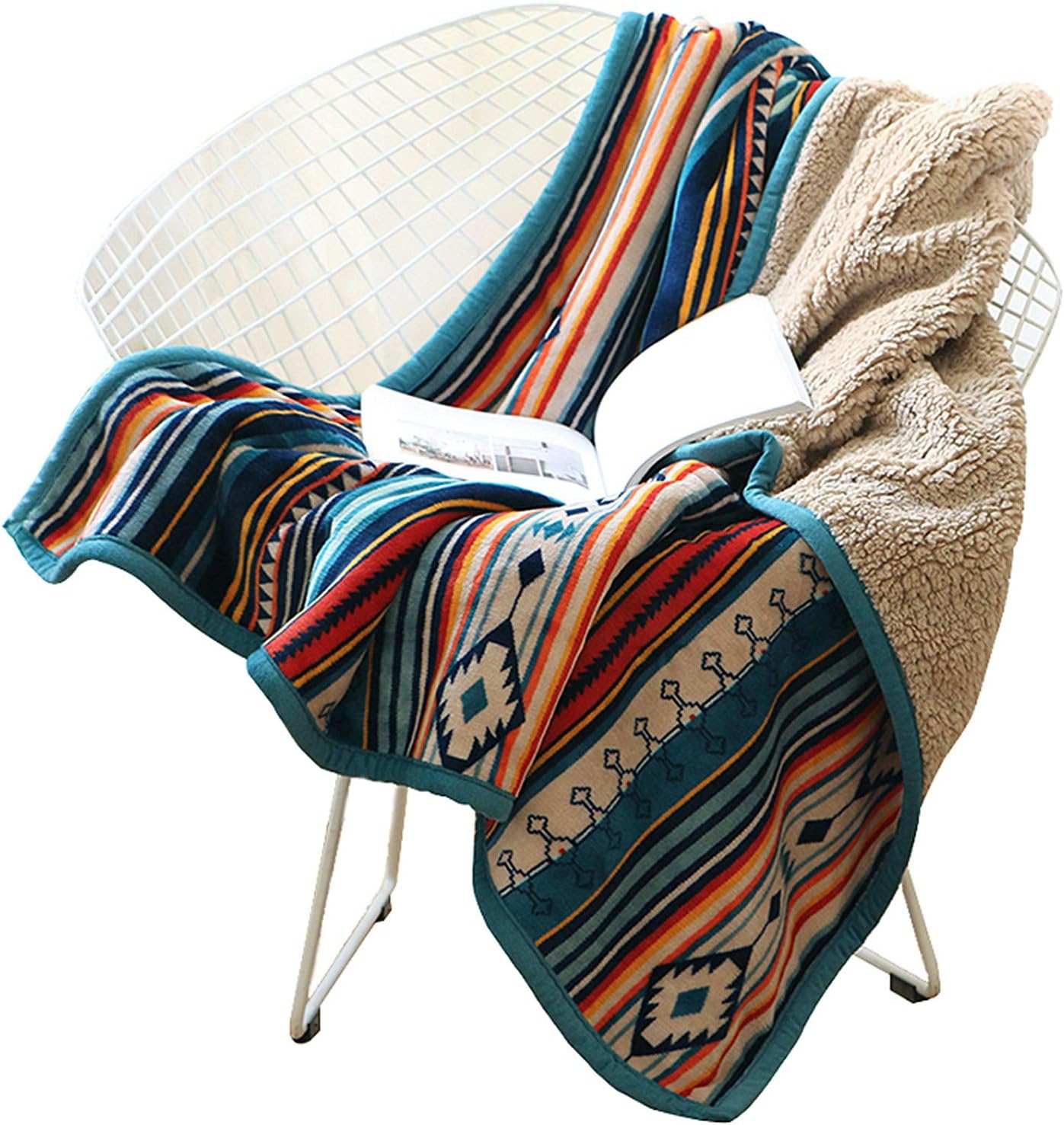 UKELER Sherpa Throw Blanket 60 × 80 inch- Cute 3D Bubble Design Soft Plush Fleece Blanket for Bed Couch Sofa Office Camping, 540 GSM, Coral Pink