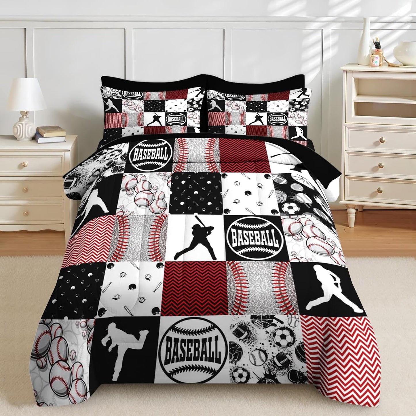 Nesker 7 Pcs Comforter Set Queen Size, Leopard Print Wild Animal Bedding Set for Kids and Adults, Black Grey African Cheetah Wildlife Sheets Bed Sheet Sets with Fitted Sheet 2 Pillowcases & 2 Shams