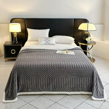 UKELER Sherpa Fleece Blanket 60 × 80 inch, Ultra Soft Twin Size Throw Blanket for All Season, Cozy Plush Floral Throw Blanket for Bed Couch Sofa Office Camping, Off-White