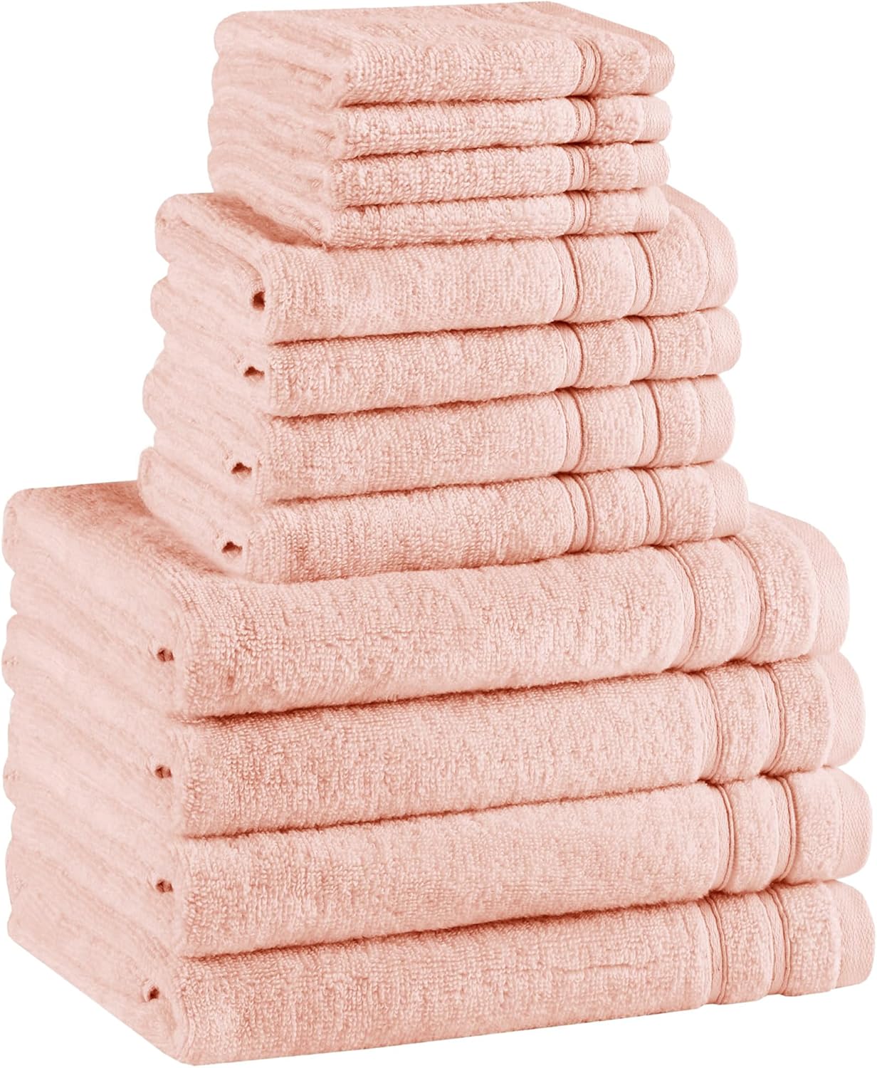 Comfort Spaces Luxury Bath Towel Set - 12 piece Set, Quick Dry, 4 Hand Towels, 4 Washcloths, 4 Large Bath Towels, 100% Cotton, Zero Twist, Soft, Lightweight, Dark Grey