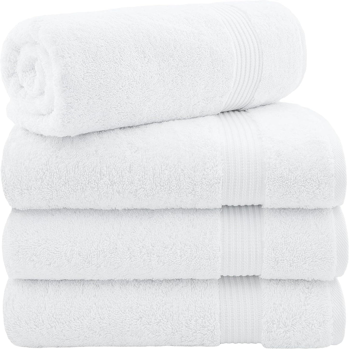 Cotton Paradise 6 Piece Towel Set, 100% Cotton Soft Absorbent Turkish Towels for Bathroom, 2 Bath Towels 2 Hand Towels 2 Washcloths, Beige Towel Set
