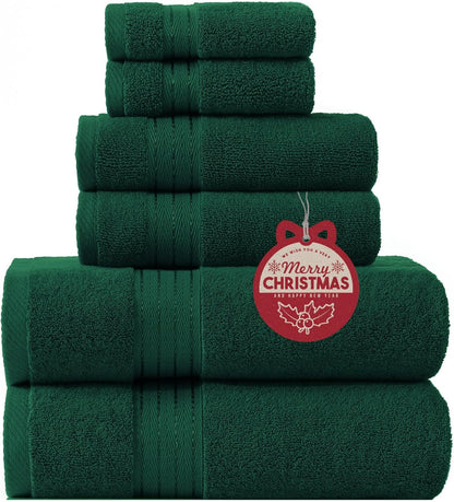 COZYART Burnt Orange Bath Towel Set for Bathroom Turkish Cotton Thick Soft Absorbent Durable 650 GSM Towel Sets of 6, 2 Large Bath Towels, 2 Hand Towels, 2 Washclothes