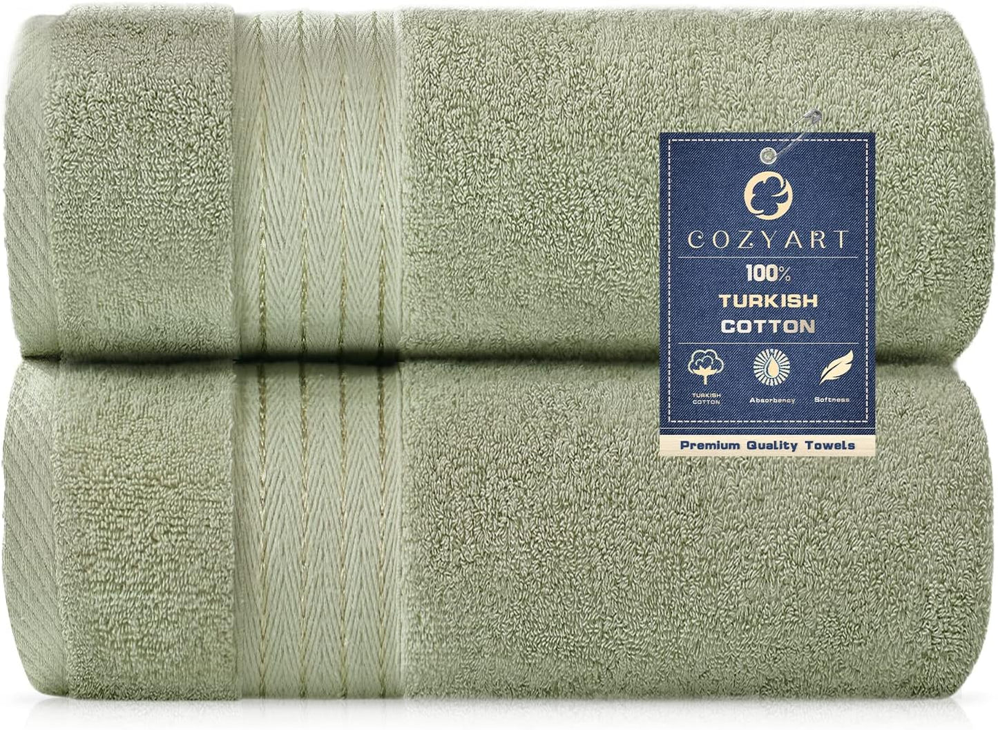 COZYART Burnt Orange Bath Towel Set for Bathroom Turkish Cotton Thick Soft Absorbent Durable 650 GSM Towel Sets of 6, 2 Large Bath Towels, 2 Hand Towels, 2 Washclothes