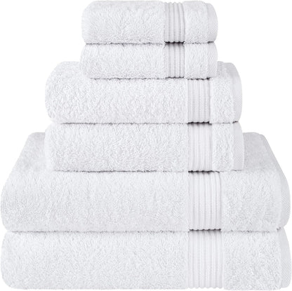 Cotton Paradise 6 Piece Towel Set, 100% Cotton Soft Absorbent Turkish Towels for Bathroom, 2 Bath Towels 2 Hand Towels 2 Washcloths, Mint Towel Set