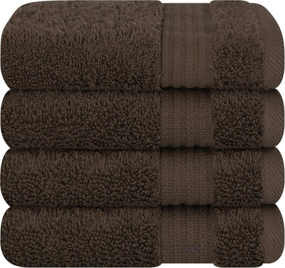 Cotton Paradise 6 Piece Towel Set, 100% Cotton Soft Absorbent Turkish Towels for Bathroom, 2 Bath Towels 2 Hand Towels 2 Washcloths, Beige Towel Set