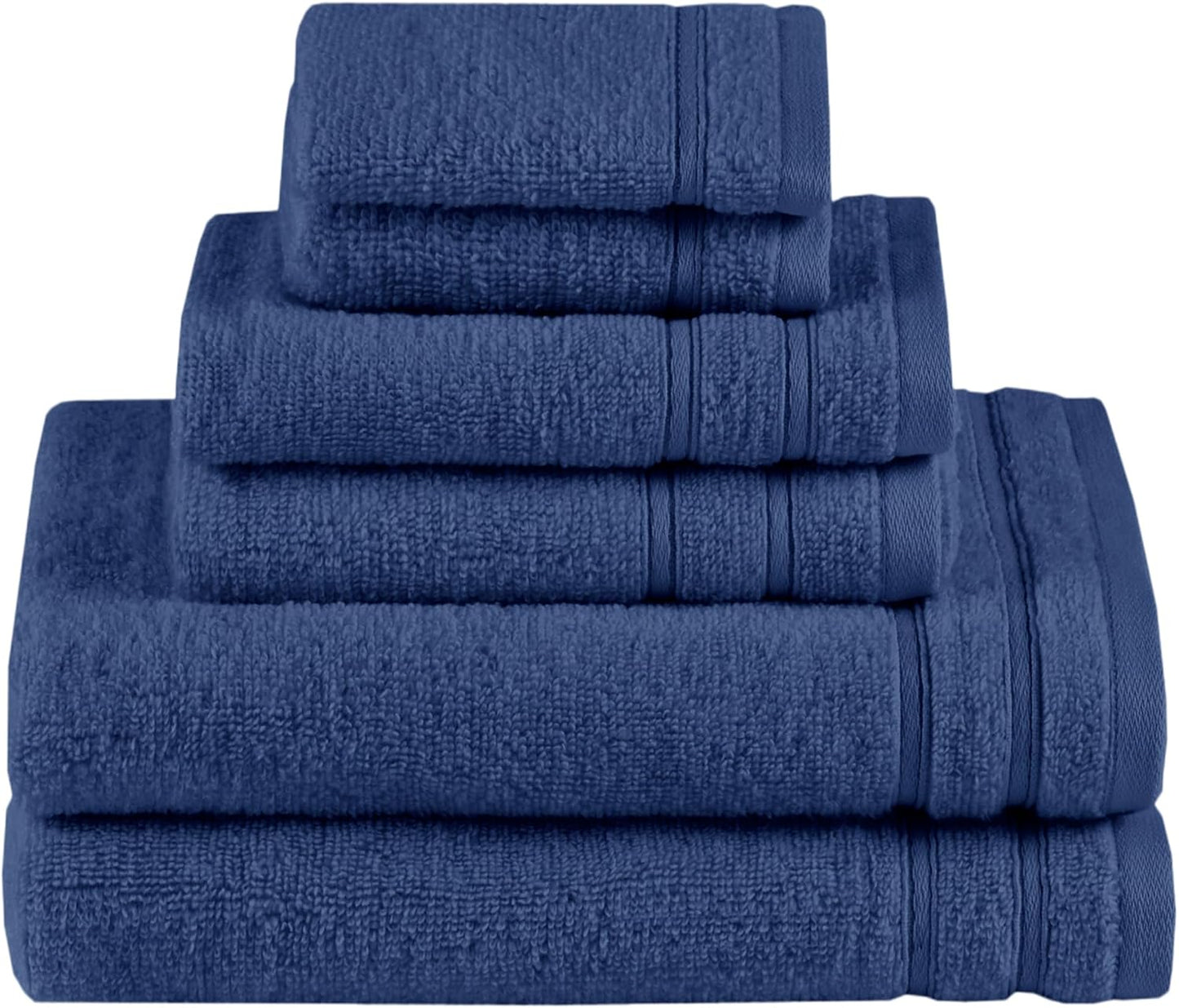 Comfort Spaces Luxury Bath Towel Set - 12 piece Set, Quick Dry, 4 Hand Towels, 4 Washcloths, 4 Large Bath Towels, 100% Cotton, Zero Twist, Soft, Lightweight, Dark Grey