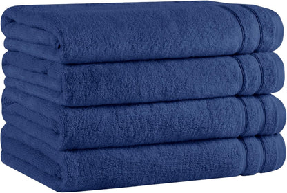 Comfort Spaces Luxury Bath Towel Set - 12 piece Set, Quick Dry, 4 Hand Towels, 4 Washcloths, 4 Large Bath Towels, 100% Cotton, Zero Twist, Soft, Lightweight, Dark Grey