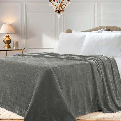 Superior Classic Solid Fleece Blanket, Thick, Cozy, Warm Blankets, Velvety Soft Plush Bedding and Sofa Throw, Cute Bedroom Decor, Fuzzy Cover, Medium Weight Comfort Essentials, King, Coral