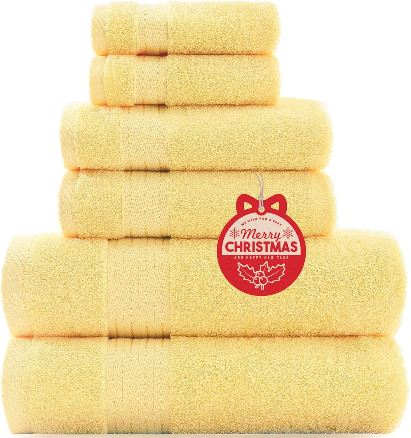 COZYART Burnt Orange Bath Towel Set for Bathroom Turkish Cotton Thick Soft Absorbent Durable 650 GSM Towel Sets of 6, 2 Large Bath Towels, 2 Hand Towels, 2 Washclothes