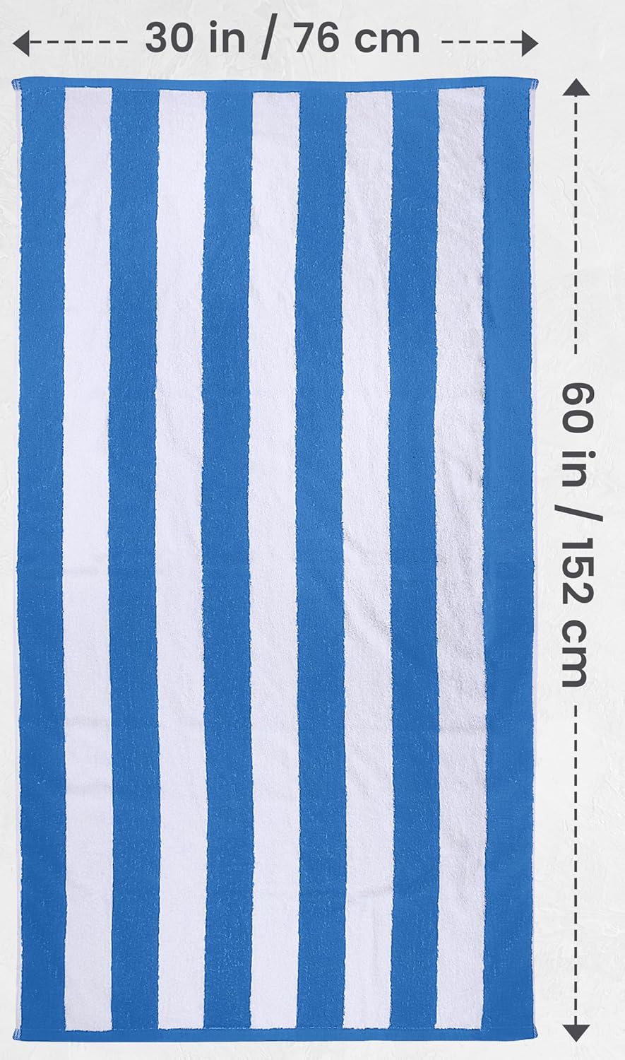 Utopia Towels 4 Pack Cabana Stripe Beach Towel, 30 by 60 Inches, Oversized 100% Ringspun Cotton Pool Towels, Highly Absorbent Bath Towels for Beach