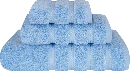 American Soft Linen Luxury 6 Piece Towel Set, 2 Bath Towels 2 Hand Towel 2 Washcloths, 600 GSM 100% Cotton Turkish Towels for Bathroom, Black Towel Sets