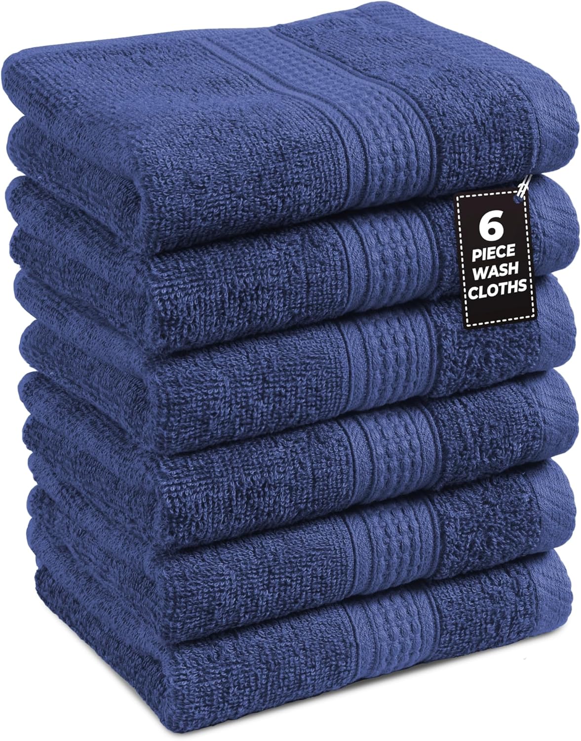 LANE LINEN 100% Cotton Bath Towels Set - 24 PCs - Durable, Quick Dry, Super Soft & Highly Absorbent - 4 Bath, 4 Fingertip, 6 Hand Towels, 8 Washcloths, 2 Bath Sheets - Perfect Family Set - Cool Grey