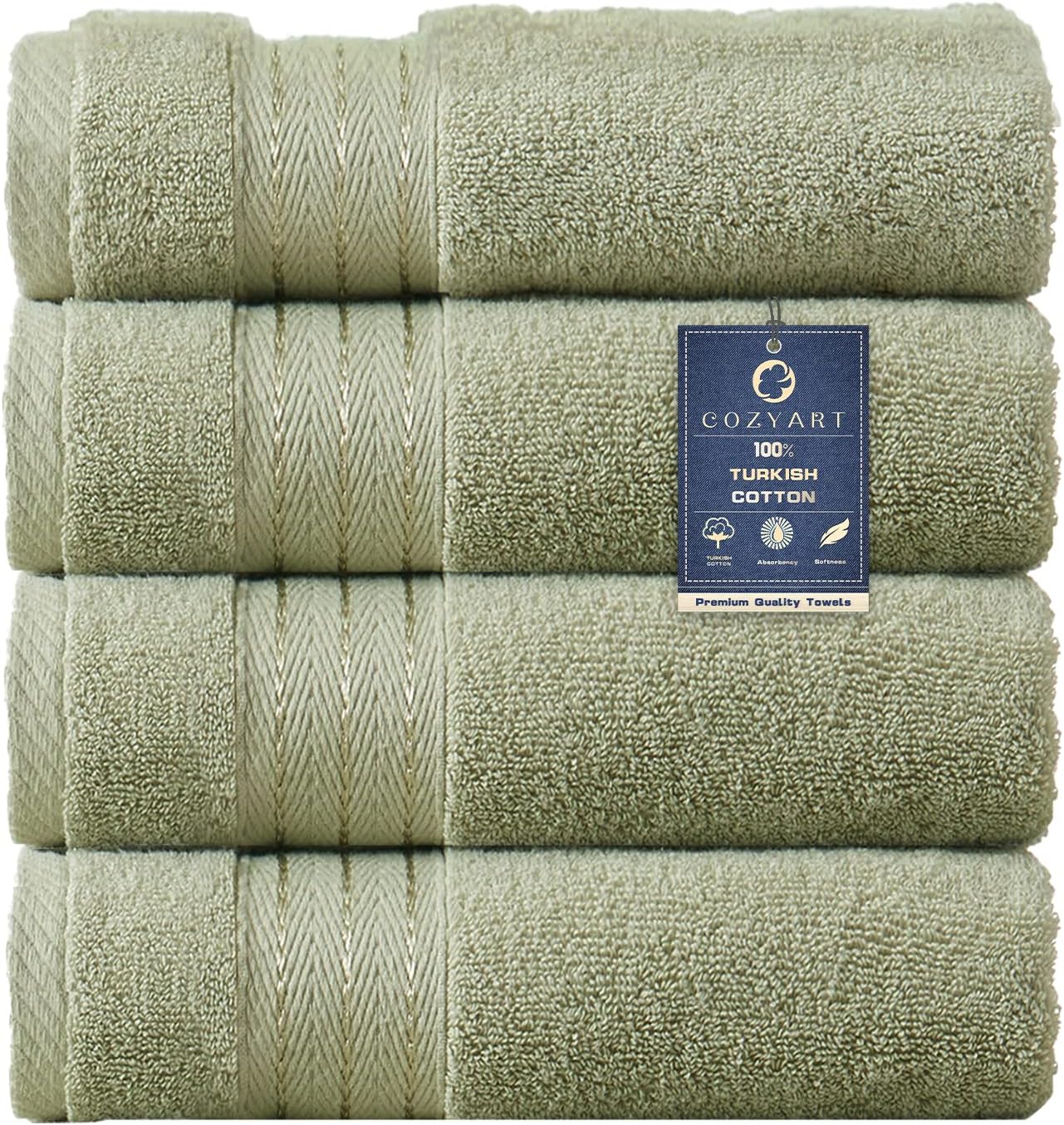 COZYART Burnt Orange Bath Towel Set for Bathroom Turkish Cotton Thick Soft Absorbent Durable 650 GSM Towel Sets of 6, 2 Large Bath Towels, 2 Hand Towels, 2 Washclothes