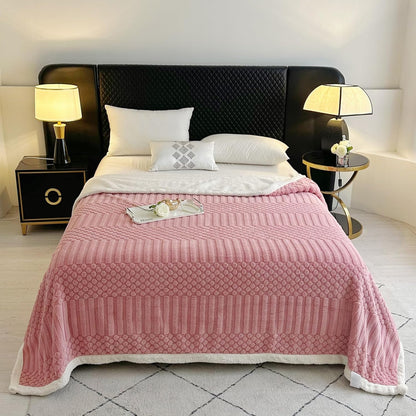 UKELER Sherpa Fleece Blanket 60 × 80 inch, Ultra Soft Twin Size Throw Blanket for All Season, Cozy Plush Floral Throw Blanket for Bed Couch Sofa Office Camping, Off-White