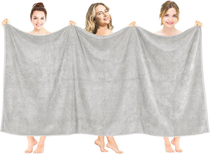 American Soft Linen Luxury 6 Piece Towel Set, 2 Bath Towels 2 Hand Towel 2 Washcloths, 600 GSM 100% Cotton Turkish Towels for Bathroom, Black Towel Sets