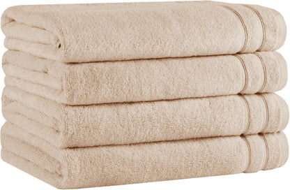 Comfort Spaces Luxury Bath Towel Set - 12 piece Set, Quick Dry, 4 Hand Towels, 4 Washcloths, 4 Large Bath Towels, 100% Cotton, Zero Twist, Soft, Lightweight, Dark Grey