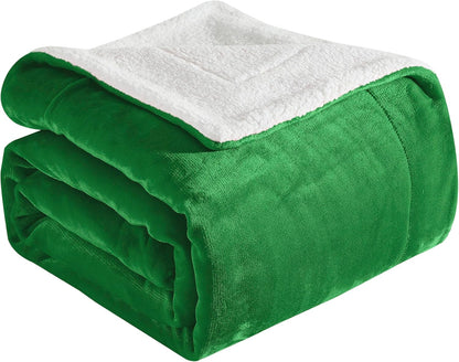 Elegant Comfort Ultra Soft Reversible Flannel Sherpa Blanket - Cozy Silky Fleece Throw for Couch, Bed - Plush Fuzzy Warm Winter Blanket for Gift, King, Coral