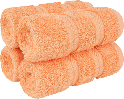 American Soft Linen Luxury 6 Piece Towel Set, 2 Bath Towels 2 Hand Towel 2 Washcloths, 600 GSM 100% Cotton Turkish Towels for Bathroom, Black Towel Sets