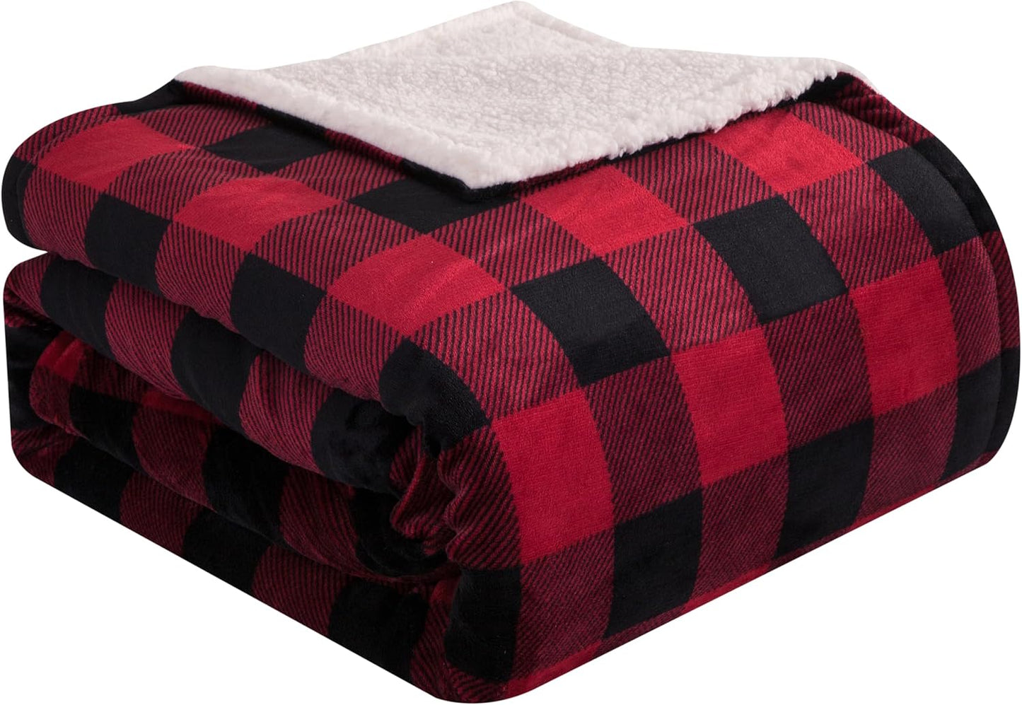 Elegant Comfort Ultra Soft Reversible Flannel Sherpa Blanket - Cozy Silky Fleece Throw for Couch, Bed - Plush Fuzzy Warm Winter Blanket for Gift, King, Coral