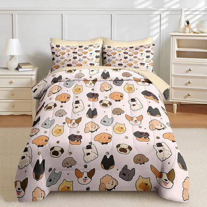 Nesker 7 Pcs Comforter Set Queen Size, Leopard Print Wild Animal Bedding Set for Kids and Adults, Black Grey African Cheetah Wildlife Sheets Bed Sheet Sets with Fitted Sheet 2 Pillowcases & 2 Shams