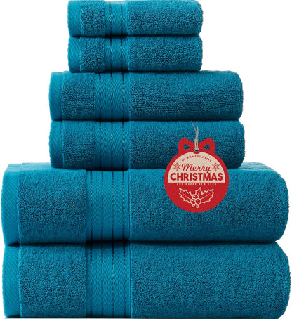 COZYART Burnt Orange Bath Towel Set for Bathroom Turkish Cotton Thick Soft Absorbent Durable 650 GSM Towel Sets of 6, 2 Large Bath Towels, 2 Hand Towels, 2 Washclothes