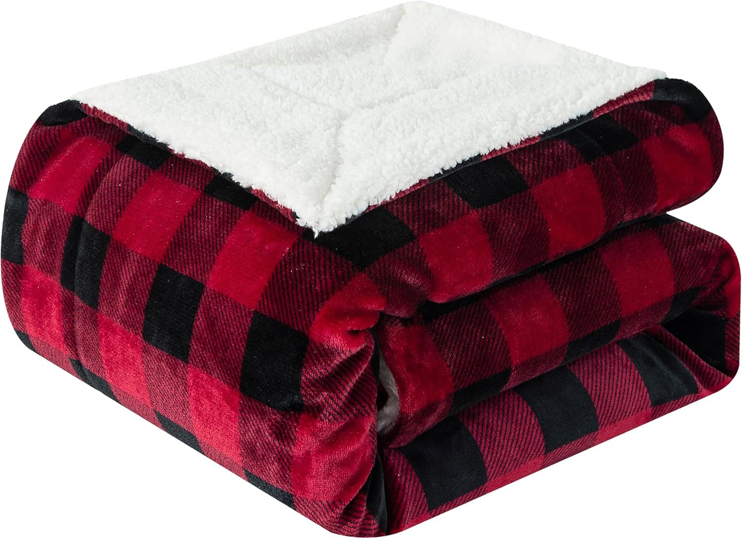 Elegant Comfort Ultra Soft Reversible Flannel Sherpa Blanket - Cozy Silky Fleece Throw for Couch, Bed - Plush Fuzzy Warm Winter Blanket for Gift, King, Coral